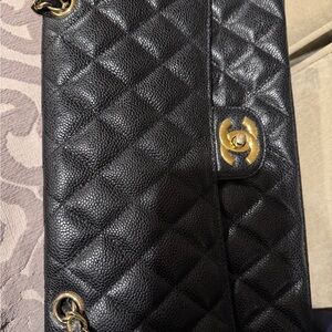 Black Chanel Quilted Leather Bag